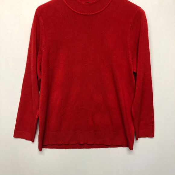 Napa Valley Women Long Sleeve Mock Neck Sweater Size 1X Red M148 -19 - Picture 10 of 13